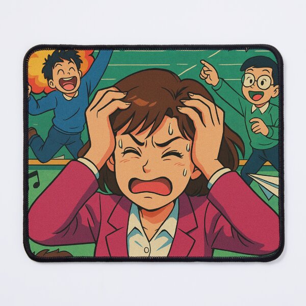Item preview, Exhausted Teacher in Naughty Classroom designed and sold by JonelleTshirts.