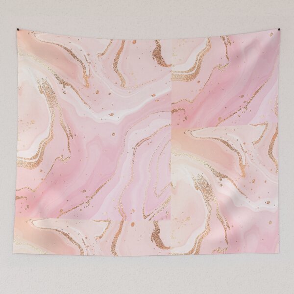 Item preview, Soft Pink Marble with Gold Veins – Glam Pattern designed and sold by WHDProduction45.