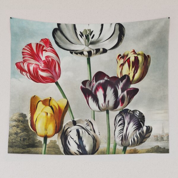 Item preview, Cheerful Tulips from The Temple of Flora (1807) designed and sold by PureVintageLove.
