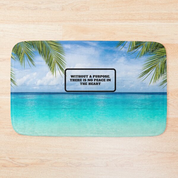 Item preview, Inspirational Beach Quote Design #2 – Without a Purpose There Is No Peace in the Heart – AI Photo Art for Mindful Living designed and sold by knalpot-design.