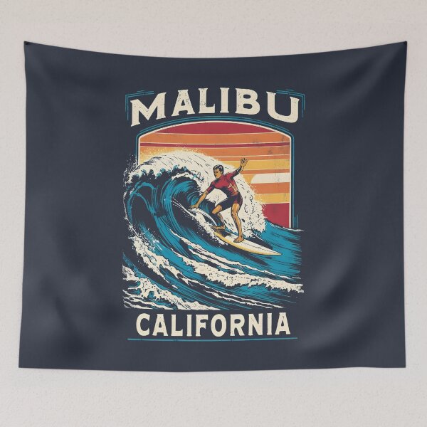 Item preview, A Vintage Illustration of Malibu - California  designed and sold by GoodOldVintage.