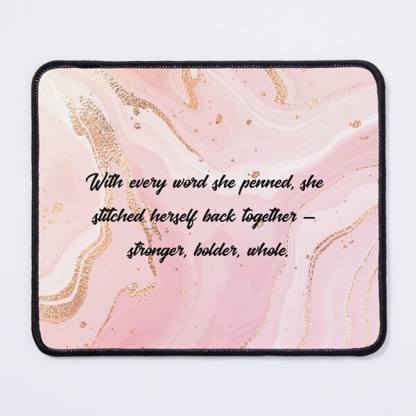 Item preview, Stronger, Bolder, Whole – Pink & Gold Marble Quote Art designed and sold by WHDProduction45.