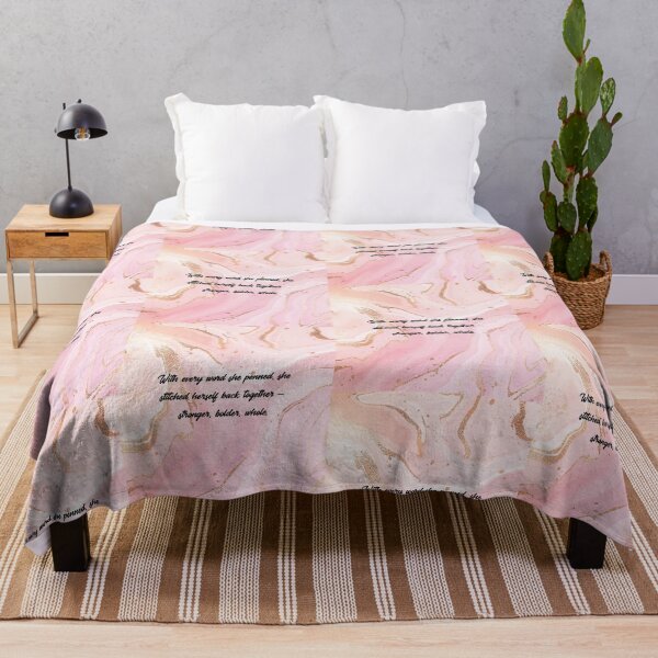 Item preview, Stronger, Bolder, Whole – Pink & Gold Marble Quote Art designed and sold by WHDProduction45.