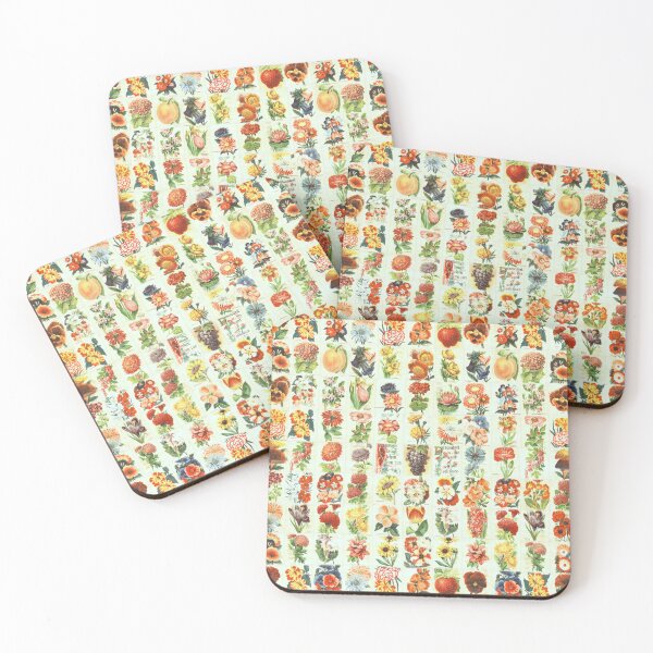 Item preview, Vintage Patchwork Quilt Botanical Fruit & Flower Patchwork Quilt Blanket designed and sold by PureVintageLove.