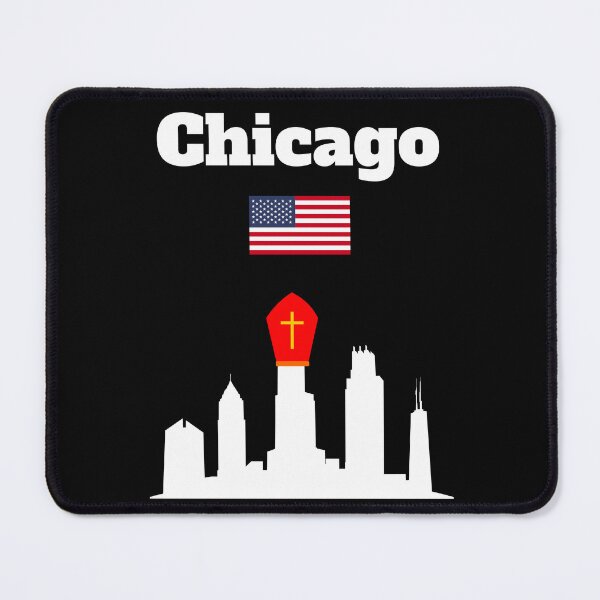 Item preview, Chicago Pope Leo XIV Chicago Skyline with pope hat US flag  designed and sold by Artstastic.