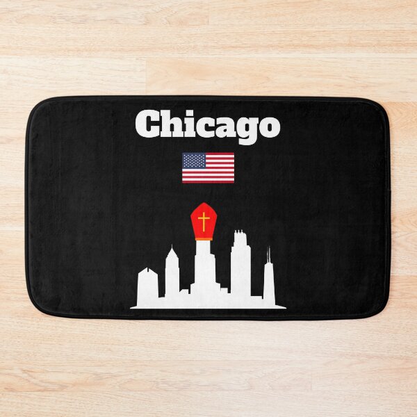Item preview, Chicago Pope Leo XIV Chicago Skyline with pope hat US flag  designed and sold by Artstastic.