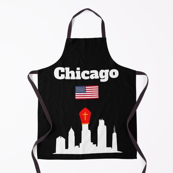 Item preview, Chicago Pope Leo XIV Chicago Skyline with pope hat US flag designed and sold by Artstastic.