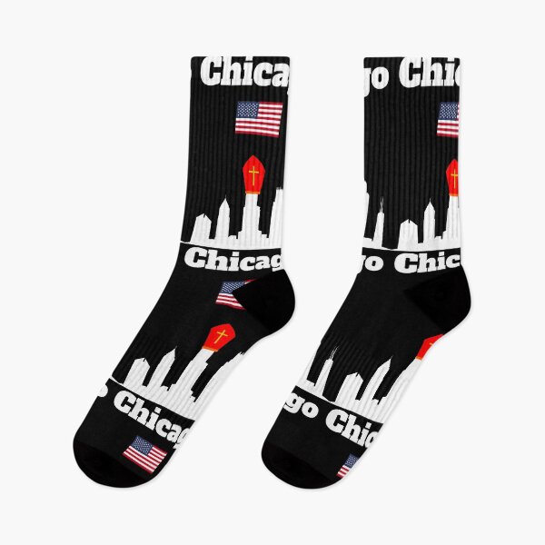 Item preview, Chicago Pope Leo XIV Chicago Skyline with pope hat US flag  designed and sold by Artstastic.