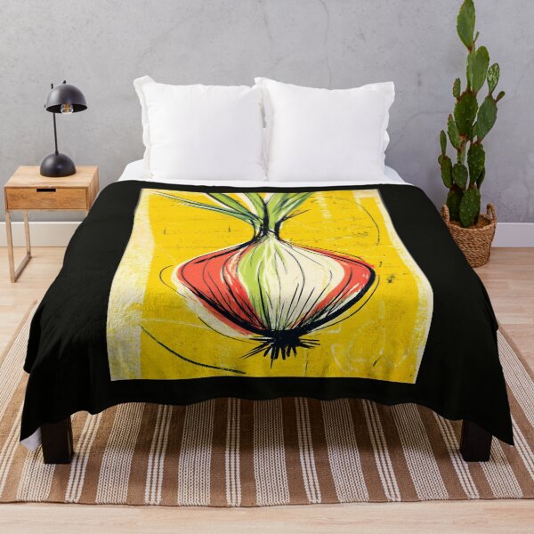 Item preview, Celebrate the Boldness - Vibrant Onion Art with Yellow Pop and Organic Contrast designed and sold by OlfactoART Studio.