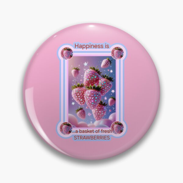 Item preview, Happiness is a basket of fresh STRAWBERRIES. designed and sold by dontcryimhere.