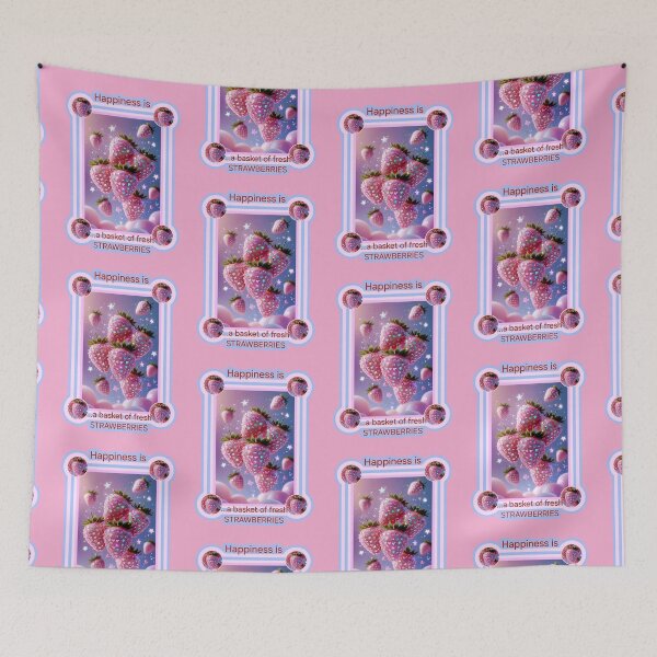 Item preview, Happiness is a basket of fresh STRAWBERRIES. designed and sold by dontcryimhere.