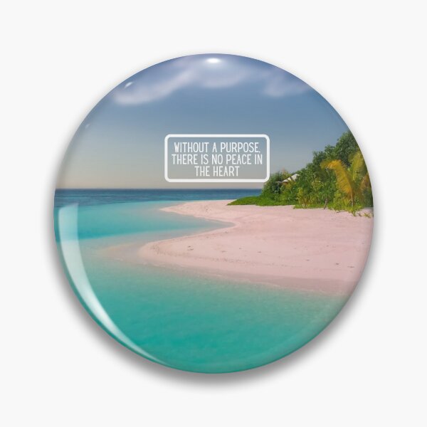 Item preview, Inspirational Beach Quote Design #3 – Without a Purpose There Is No Peace in the Heart – AI Photo Art for Mindful Living designed and sold by knalpot-design.