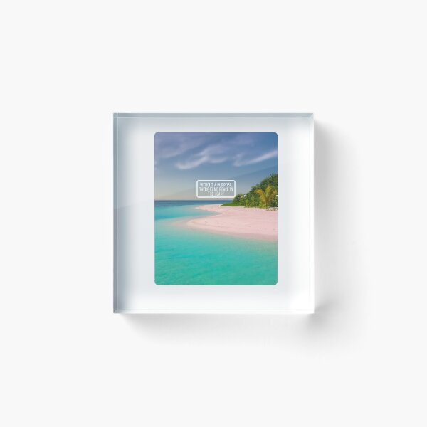 Item preview, Inspirational Beach Quote Design #3 – Without a Purpose There Is No Peace in the Heart – AI Photo Art for Mindful Living designed and sold by knalpot-design.