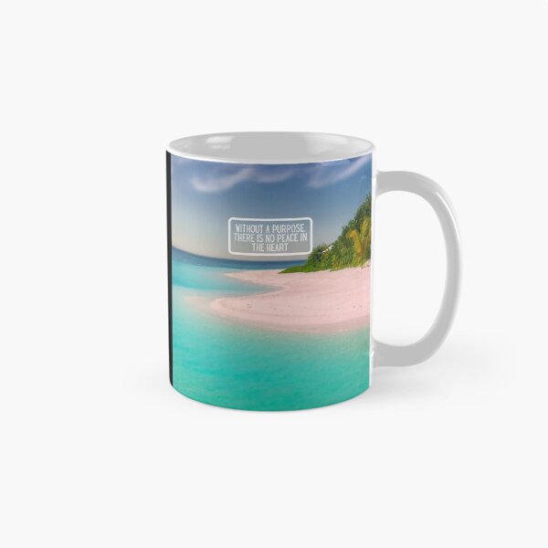 Item preview, Inspirational Beach Quote Design #3 – Without a Purpose There Is No Peace in the Heart – AI Photo Art for Mindful Living designed and sold by knalpot-design.