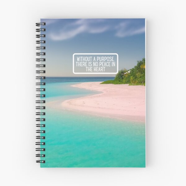 Item preview, Inspirational Beach Quote Design #3 – Without a Purpose There Is No Peace in the Heart – AI Photo Art for Mindful Living designed and sold by knalpot-design.