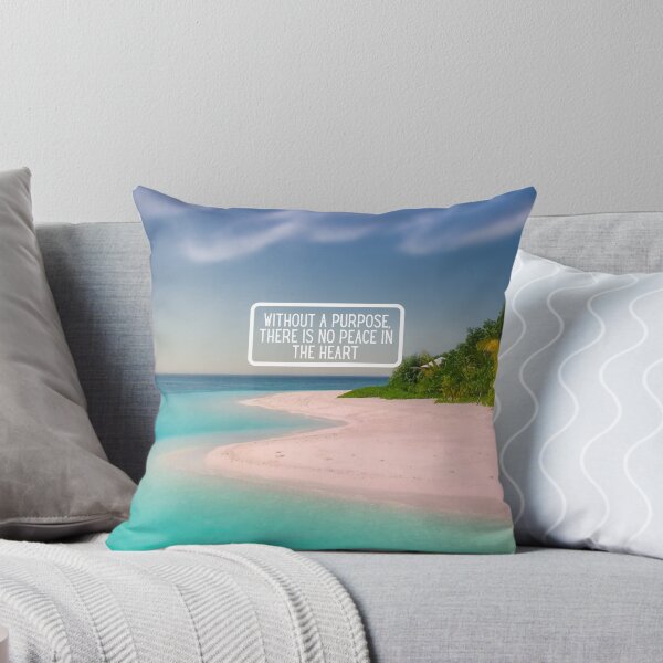Item preview, Inspirational Beach Quote Design #3 – Without a Purpose There Is No Peace in the Heart – AI Photo Art for Mindful Living designed and sold by knalpot-design.