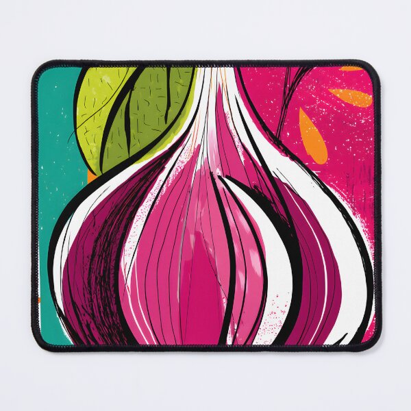 Item preview, Spice Meets Style - A Bold Garlic Portrait with Abstract Flair and Vibrant Hues designed and sold by OlfactoART Studio.