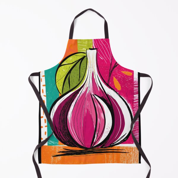 Item preview, Spice Meets Style - A Bold Garlic Portrait with Abstract Flair and Vibrant Hues designed and sold by OlfactoART Studio.