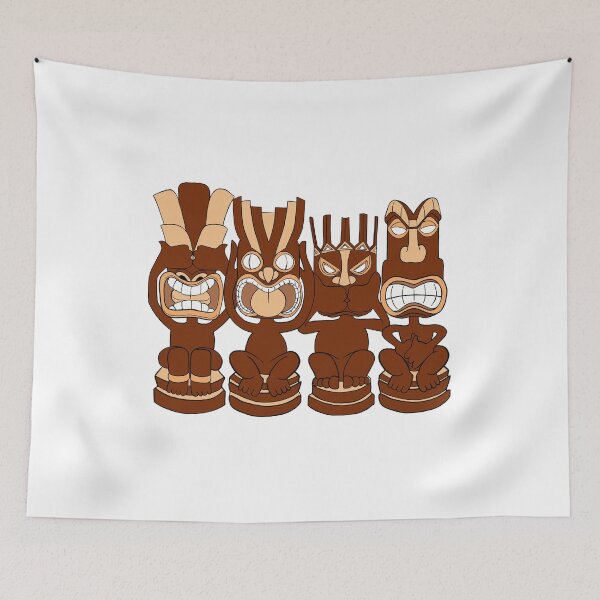 Item preview, Funny Tiki Totem Haka tribal heads designed and sold by ro83land.