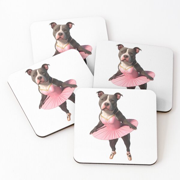 Item preview, Adorable Pitbull Ballerina Dog Art for Pitbull Lovers designed and sold by Fredster1966.
