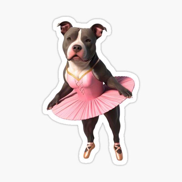 Item preview, Adorable Pitbull Ballerina Dog Art for Pitbull Lovers designed and sold by Fredster1966.