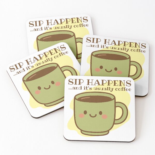 Item preview, Sip Happens and It's Usually Coffee! Coffee Lover Gift. designed and sold by SSustainable.