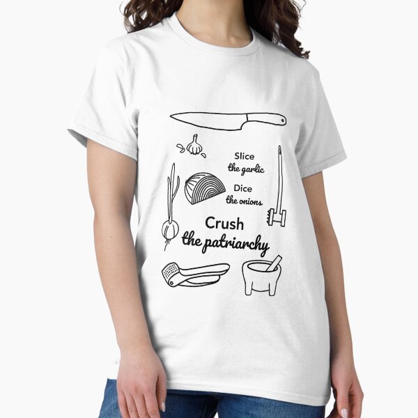 Aperçu de l'œuvre Citation culinaire « Écraser le patriarcat » – Art culinaire féministe créée et vendue par AnnieSingerArt.