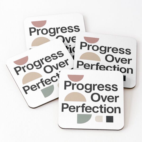 Item preview, Progress Over Perfection – Citation Minimaliste Inspirante designed and sold by colorama-shop.