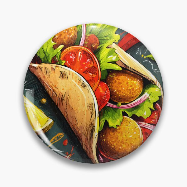 Item preview, Falafel Wrap with Fresh Vegetables and Spices - A Colorful Celebration of Middle Eastern Street Food designed and sold by OlfactoART Studio.
