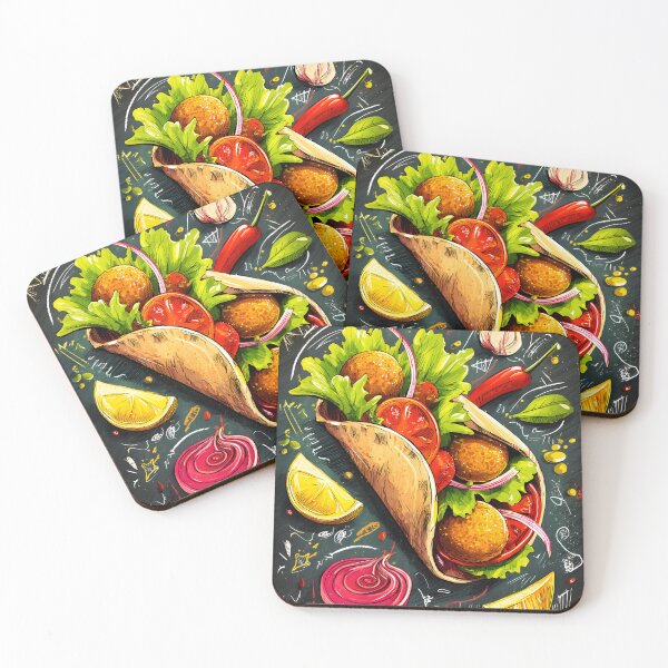Item preview, Falafel Wrap with Fresh Vegetables and Spices - A Colorful Celebration of Middle Eastern Street Food designed and sold by OlfactoART Studio.