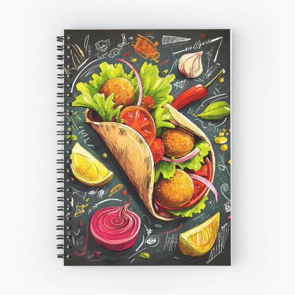 Item preview, Falafel Wrap with Fresh Vegetables and Spices - A Colorful Celebration of Middle Eastern Street Food designed and sold by OlfactoART Studio.