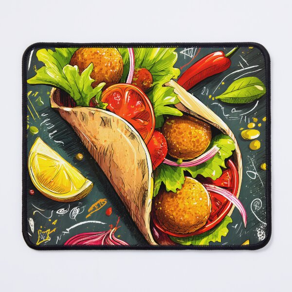 Item preview, Falafel Wrap with Fresh Vegetables and Spices - A Colorful Celebration of Middle Eastern Street Food designed and sold by OlfactoART Studio.