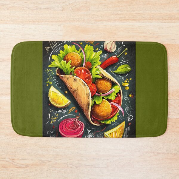 Item preview, Falafel Wrap with Fresh Vegetables and Spices - A Colorful Celebration of Middle Eastern Street Food designed and sold by OlfactoART Studio.
