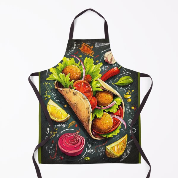 Item preview, Falafel Wrap with Fresh Vegetables and Spices - A Colorful Celebration of Middle Eastern Street Food designed and sold by OlfactoART Studio.