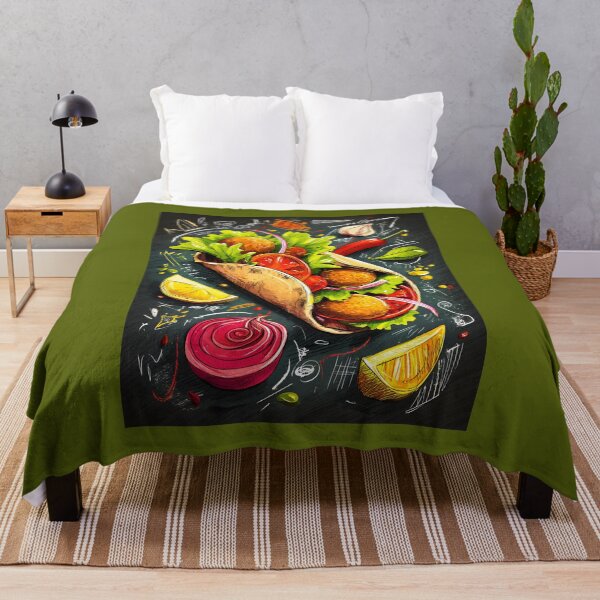 Item preview, Falafel Wrap with Fresh Vegetables and Spices - A Colorful Celebration of Middle Eastern Street Food designed and sold by OlfactoART Studio.