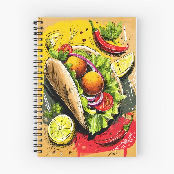 Item preview, Falafel Wrap Fantasy Surrounded by Spices and Colorful Market Fresh Vegetables designed and sold by OlfactoART Studio.