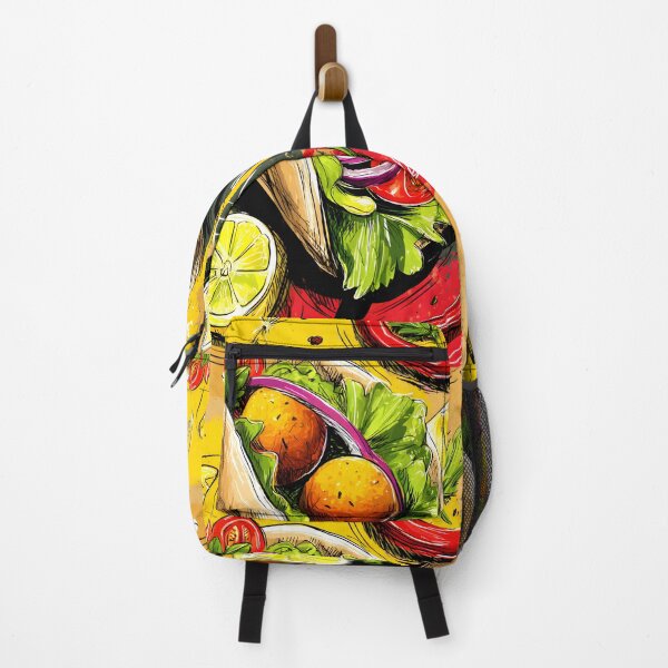 Item preview, Falafel Wrap Fantasy Surrounded by Spices and Colorful Market Fresh Vegetables designed and sold by OlfactoART Studio.
