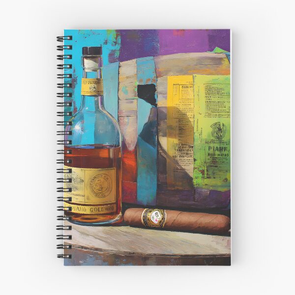 Item preview, Whiskey and Cigar on Rustic Barrel - Vibrant Colors and Relaxed Ambiance in a Lively Artistic Scene designed and sold by OlfactoART Studio.