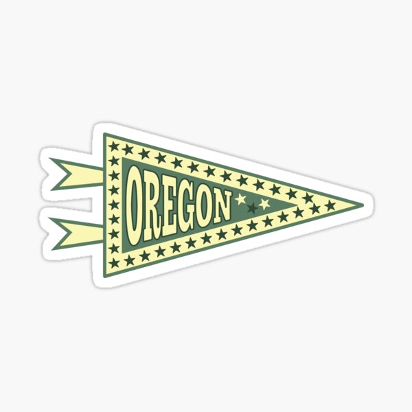 Item preview, University of Oregon College Banner Pennant Sticker designed and sold by stickers-by-val.