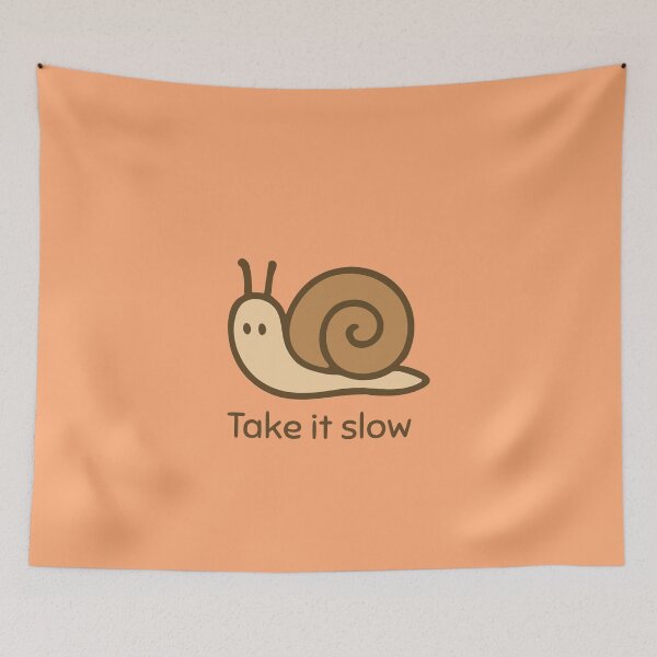 Item preview, "Take it Slow" - Otto the Snail - Adorable Kawaii Snail designed and sold by PatchAndPetal.