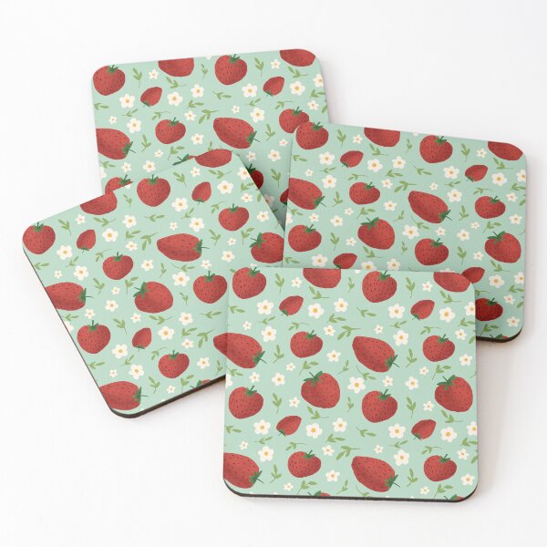 Item preview, Strawberry Foral Pattern designed and sold by goodmarissa.