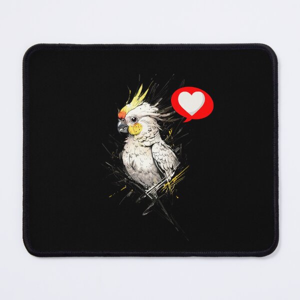 Item preview, Expressive Cockatiel Design - Funny Parrot Love Bird Illustration | Animal Art designed and sold by Cree8if.