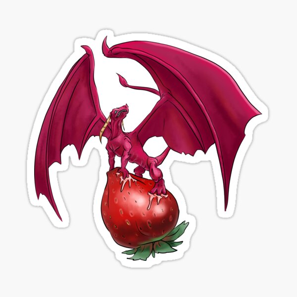 Artikel-Vorschau von Erdbeerdrachen-Flyer, designt und verkauft von DragonVisionArt.