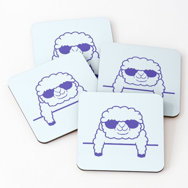 Item preview, Happy Sheep Behind Fence Wall Cool Cute Sunglasses designed and sold by shirt-o-mat.