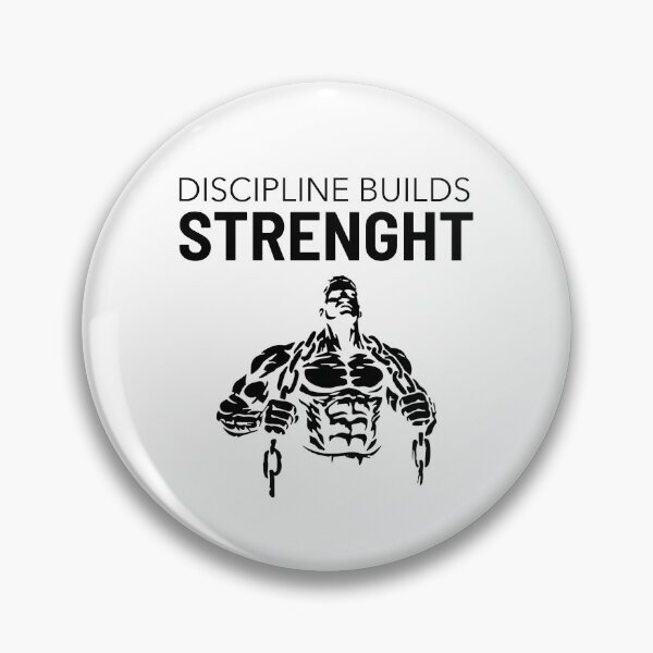 Item preview, Discipline Builds Strength Motivational Gym Design designed and sold by Superiors-s.