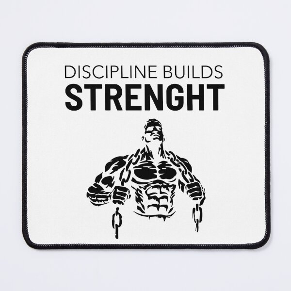 Item preview, Discipline Builds Strength Motivational Gym Design designed and sold by Superiors-s.