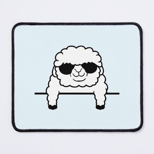 Item preview, Happy Sheep Behind Fence Wall Cool Cute Sunglasses designed and sold by shirt-o-mat.