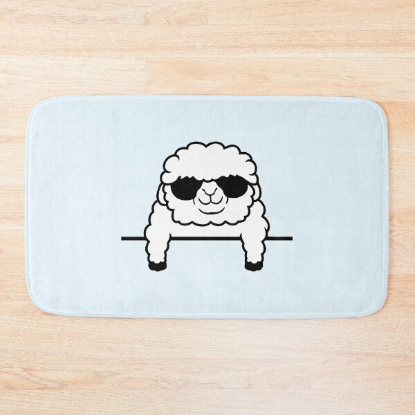 Item preview, Happy Sheep Behind Fence Wall Cool Cute Sunglasses designed and sold by shirt-o-mat.