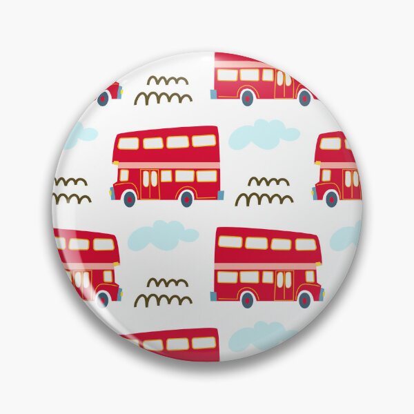 Item preview, Cute red double-decker English buses designed and sold by Olga Matskevich.