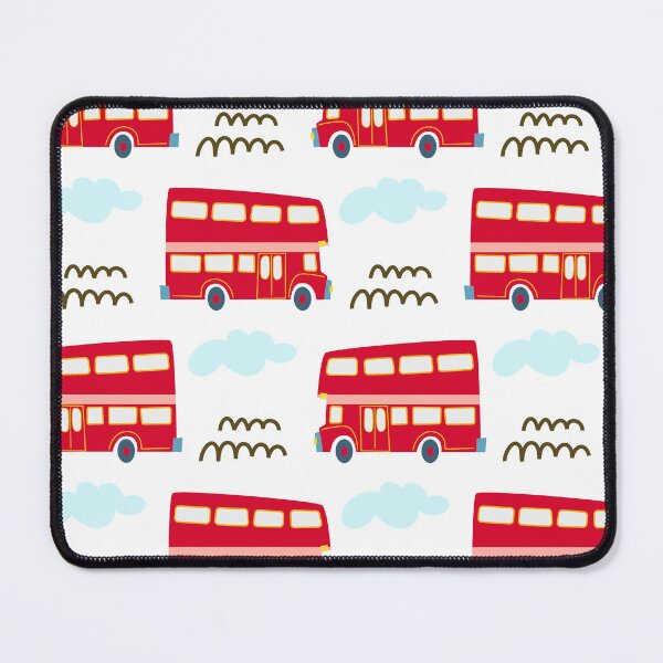 Item preview, Cute red double-decker English buses designed and sold by Olga Matskevich.